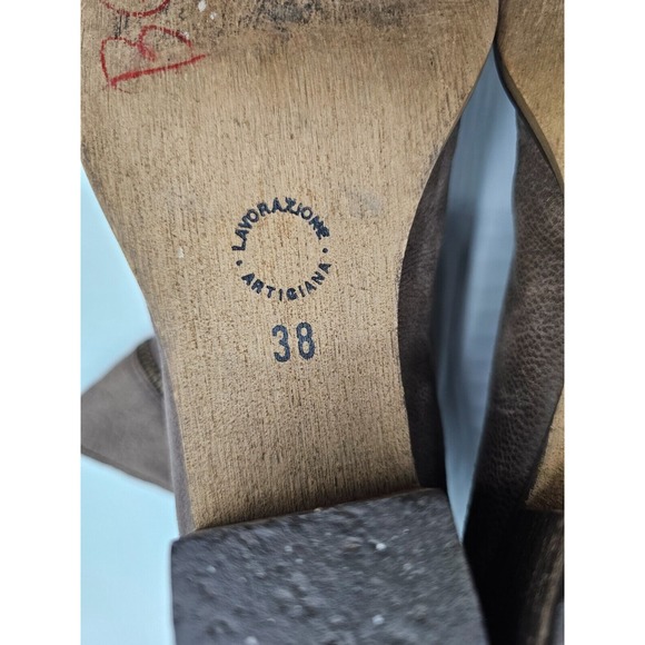 Sundance Catalog Ankle Boots Booties Womens 38 Brown Leather Zipper Boho Western - Picture 12 of 15